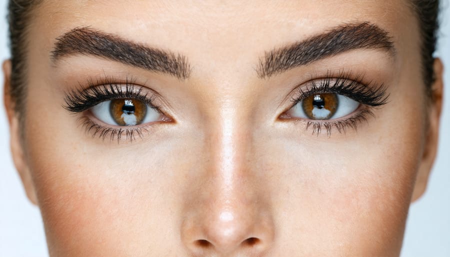 Portrait showcasing flawless, natural-looking skin retouching and eye enhancement techniques in Photoshop.