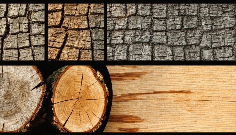 Grid of four images showing progressive deforestation of rainforest from 2000 to 2023