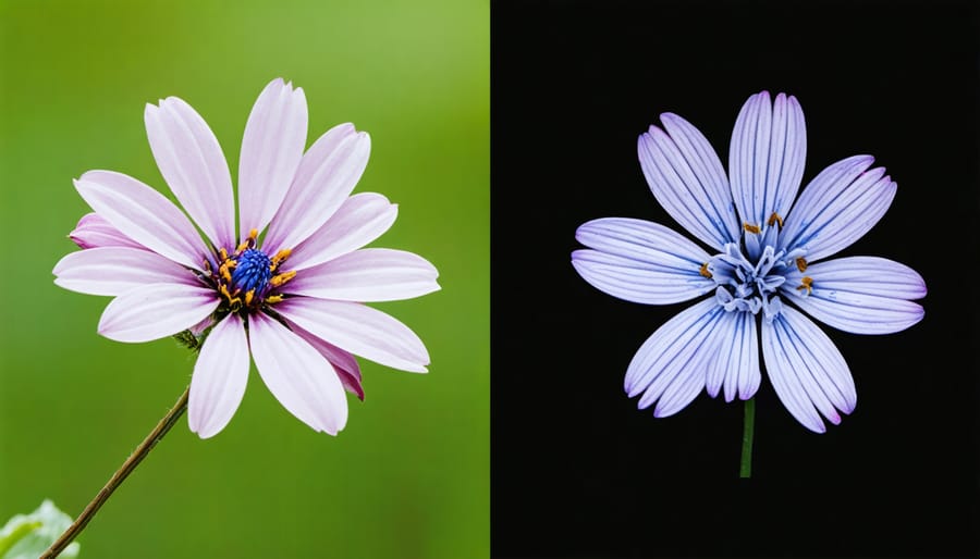 Side-by-side comparison of macro photos taken with 12mm, 25mm, and 36mm extension tubes