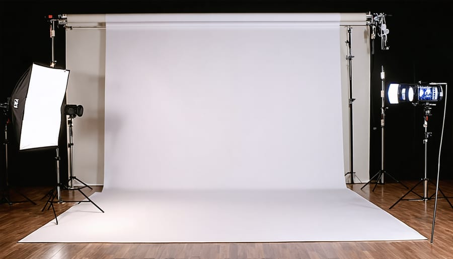 Professional photography setup showing lighting, props, and camera arrangement for product photography
