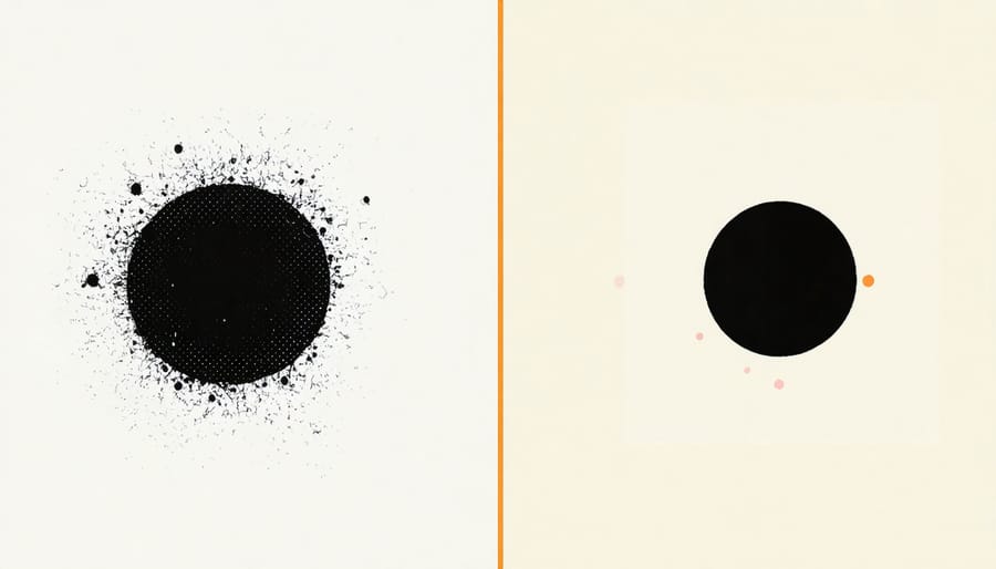 Before and after comparison of camera sensor cleaning showing visible dust spots versus clean result
