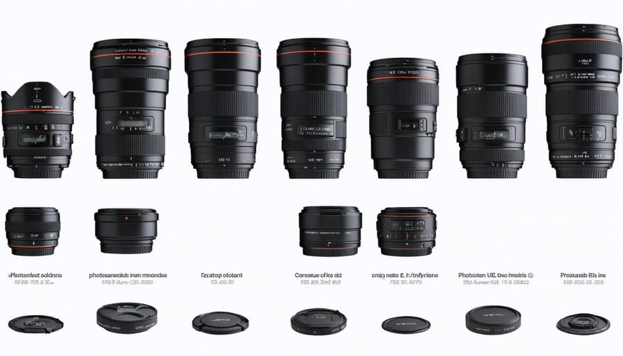 Display of compatible prime lenses for Sony ZV-E10 with apertures of f/1.8 and wider