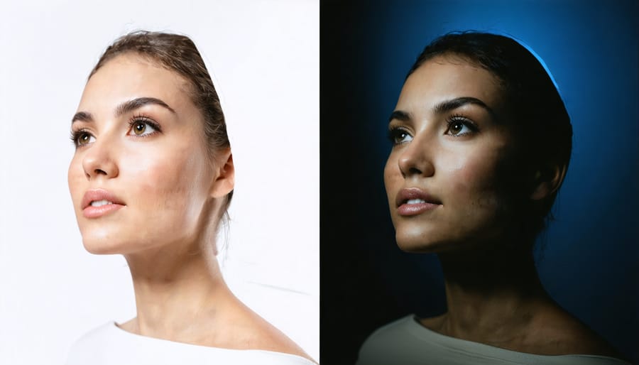 Side-by-side comparison of traditional 2D photograph and enhanced 3D photograph showing depth perception