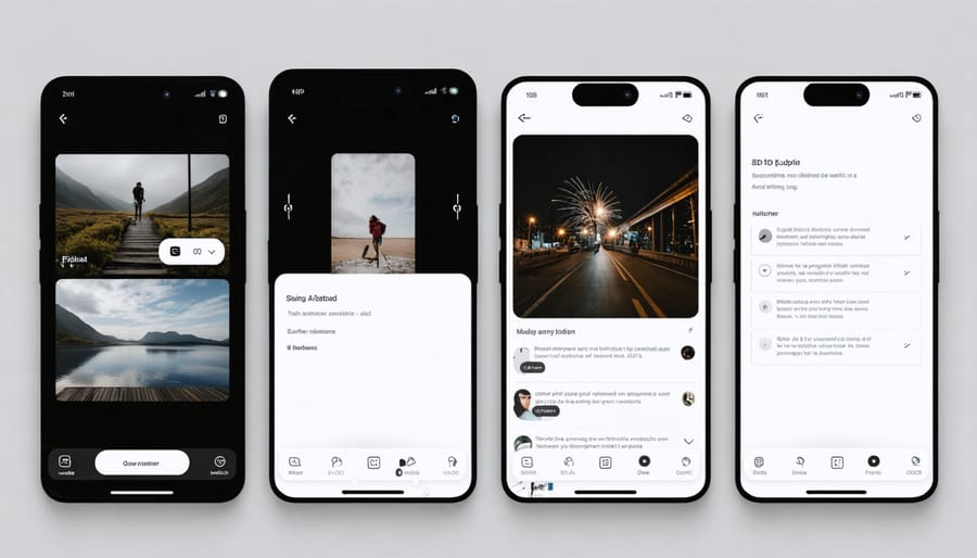 Collection of user interfaces from popular 3D photography mobile applications