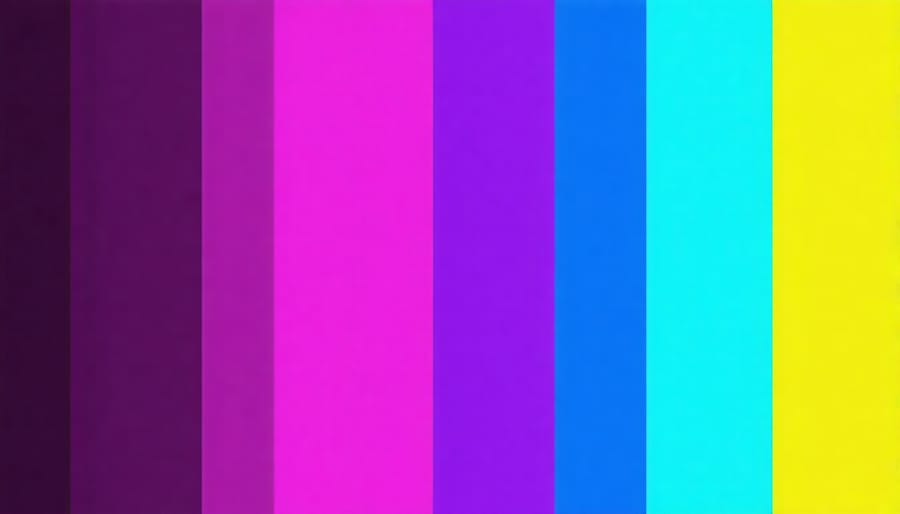 Graph displaying color accuracy measurements between X-sense sensor output and reference color samples
