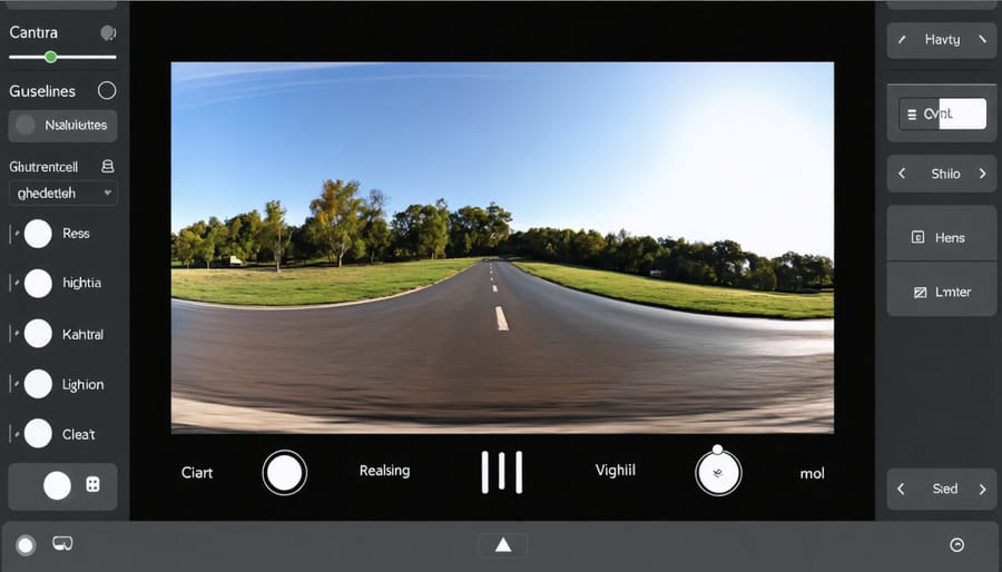 User interface of a custom-built camera control application showing various camera settings and controls