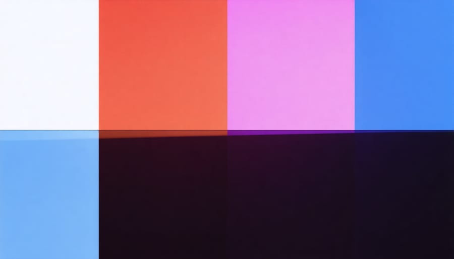 Grid showing same video frame with six different LUT effects applied demonstrating various moods and styles