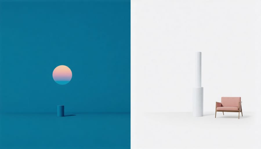 Side-by-side comparison showing original cluttered image and cleaned up minimalist version