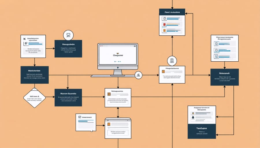 Visual flowchart of photography studio software integrating with accounting and business applications