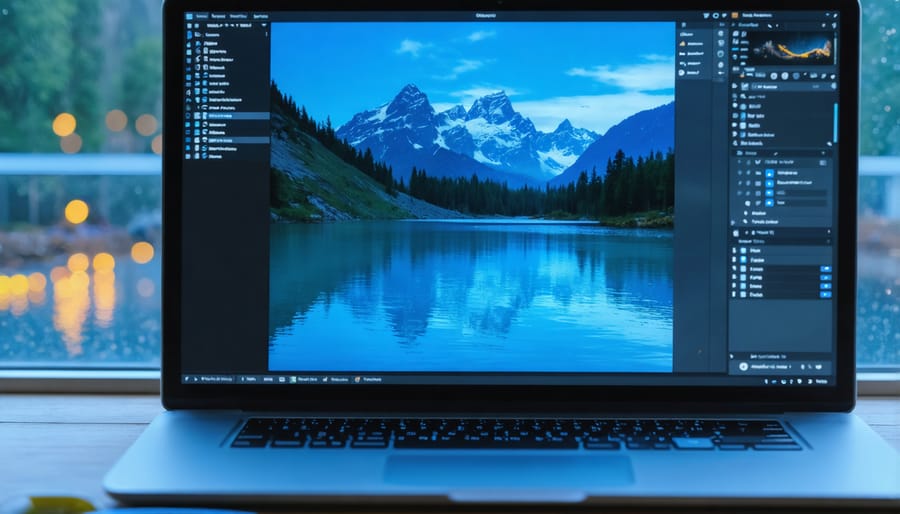 Screenshot of AI photo management software organizing images by content and quality