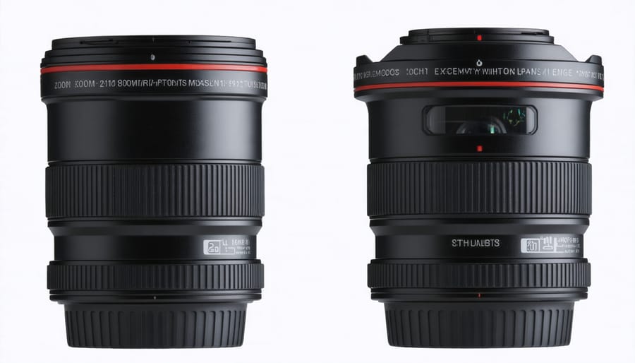 Comparative images showing flower detail: normal zoom lens vs zoom lens with extension tubes