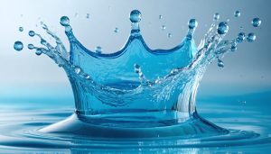 A high-speed camera lens capturing a water droplet frozen mid-air, illustrating the precision and artistic detail possible with modern high-speed video technology.