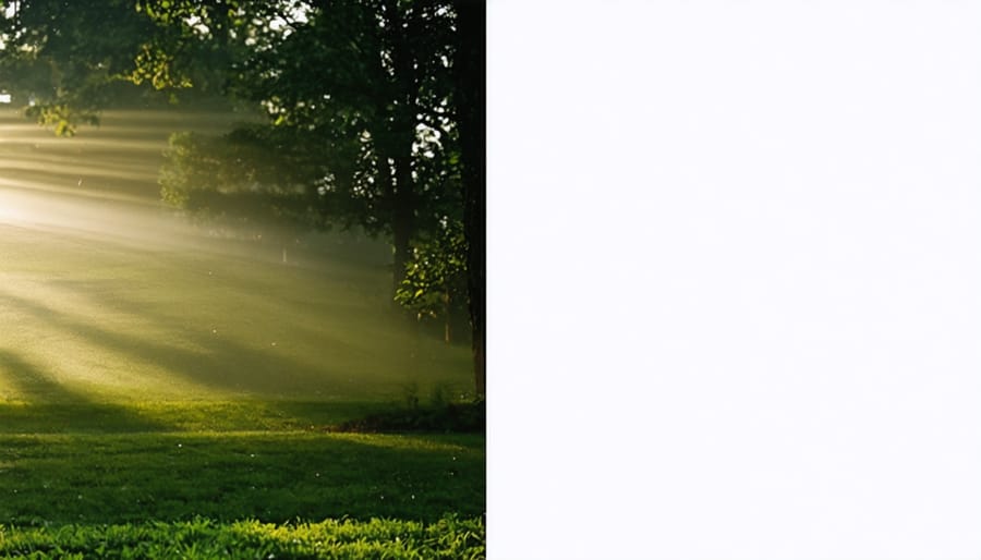 Comparison of two film photos demonstrating the impact of digital light metering on exposure accuracy