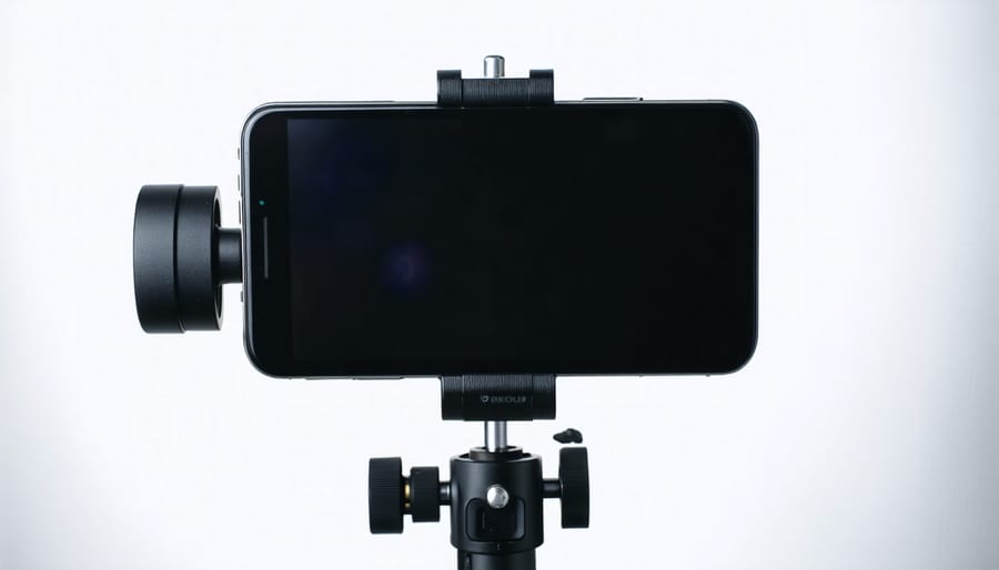 Advanced smartphone photography rig with professional accessories