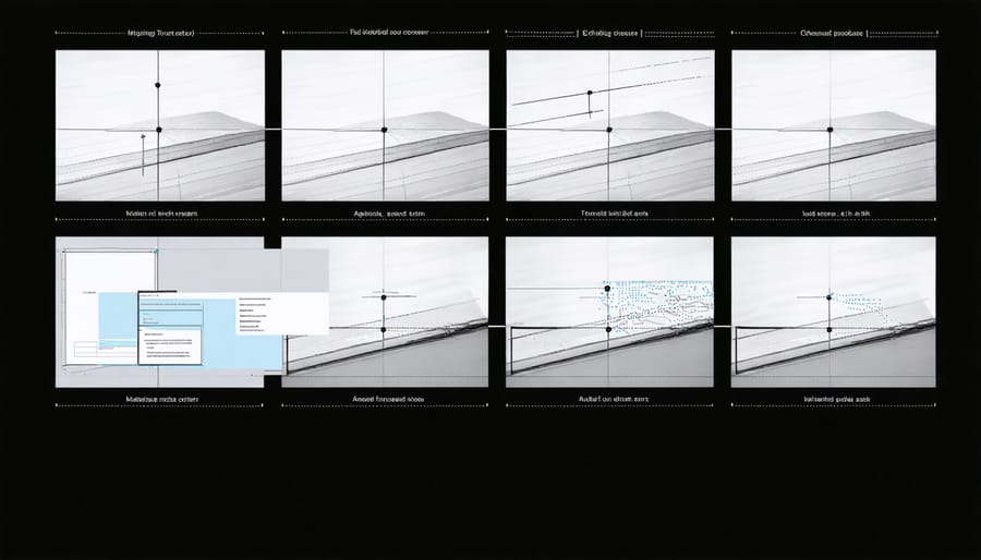 Visual representation of 2D photos being converted into a 3D mesh model through photogrammetry
