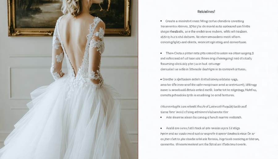 Side-by-side comparison of raw and professionally edited wedding photo with teaching annotations