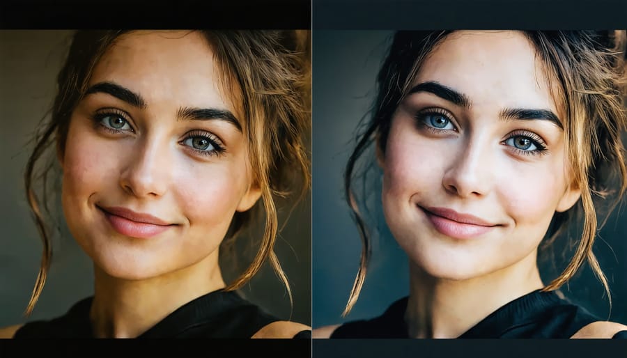 Side-by-side comparison of traditional vs AI-powered image editing processes