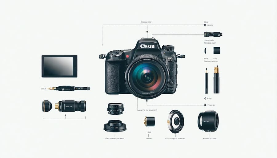 Technical diagram showing internal DSLR components and IR filter placement
