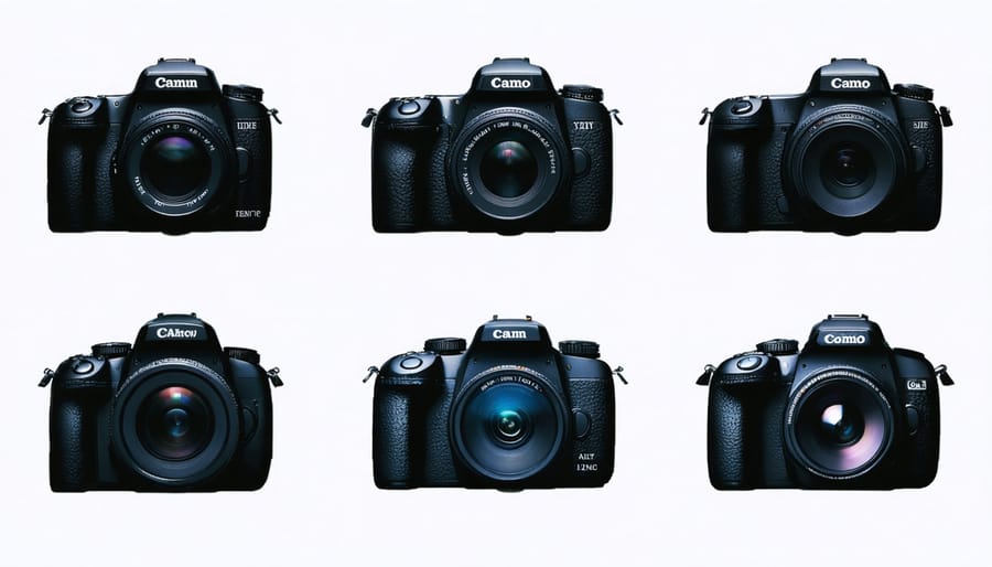 Product photos of Sony RX100 VII, Canon PowerShot SX740, Panasonic Lumix ZS80, and Olympus Tough TG-6 cameras