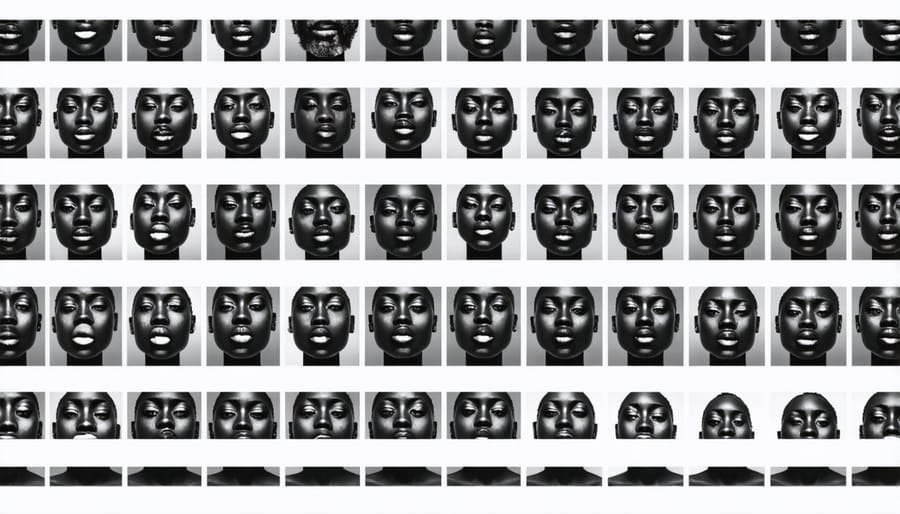 Grid of multicultural faces showing universal emotions transcending cultural boundaries
