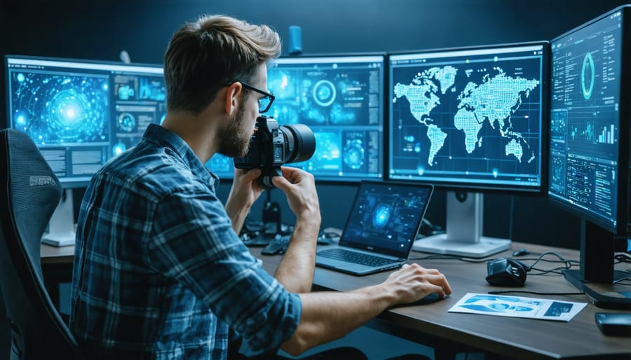 Photographer using AI software while maintaining detailed documentation of edits