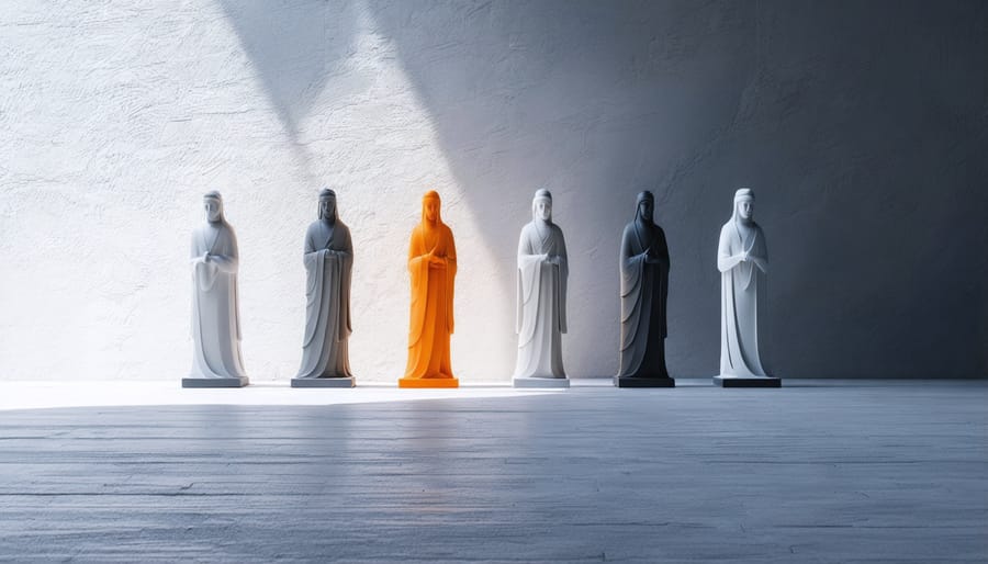 Grid of cultural symbols photographed in various styles showing different cultural interpretations