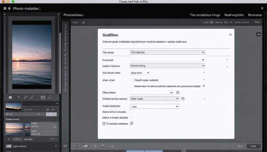 Example of photo metadata editing interface showing key fields and tags