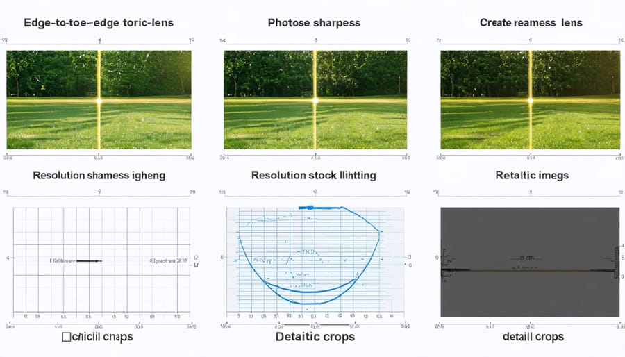 Edge sharpness test results demonstrating toric lens image quality