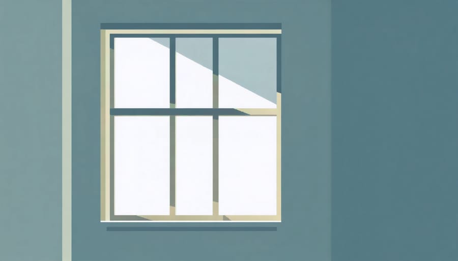 Technical diagram showing camera and subject placement relative to window light with lighting direction arrows