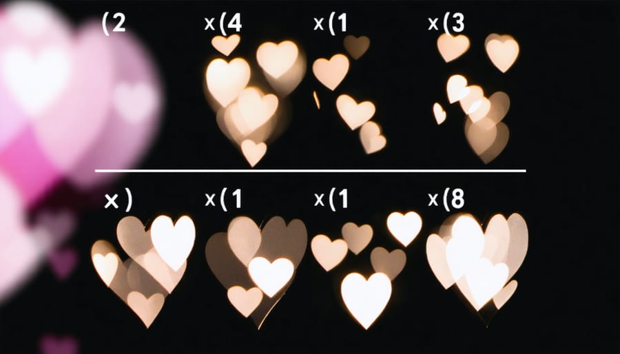 Tutorial demonstration of DIY heart bokeh filter creation process