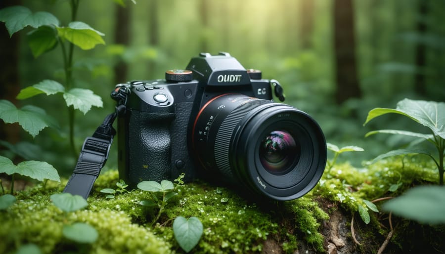 Professional camera body showing sustainable material construction