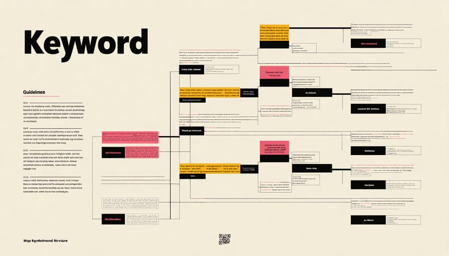 Visual representation of a photography keyword hierarchy showing main categories and subcategories