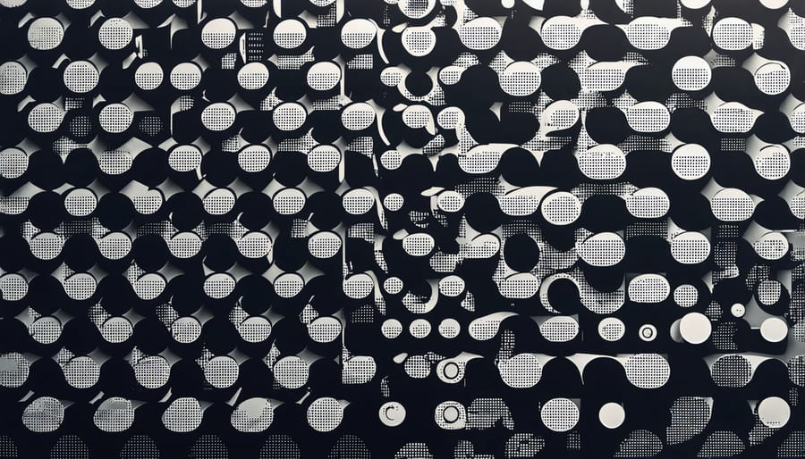 Close-up of metalens array with dramatic lighting