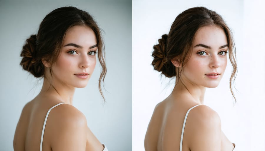 Portrait demonstration showing the bokeh effect of an 85mm f/1.8 lens