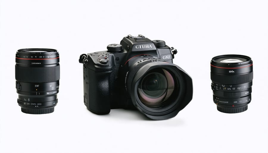 Photographer unboxing camera equipment delivered from subscription service