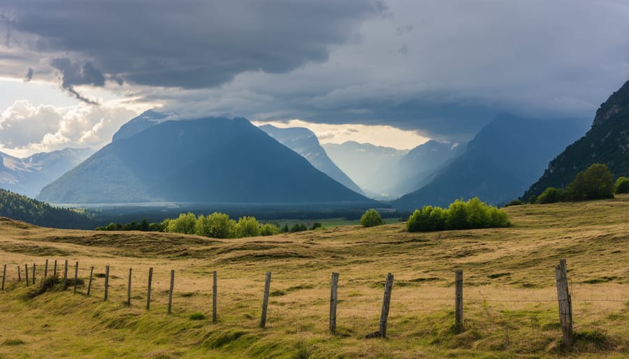 Landscape photograph demonstrating ultra-wide angle perspective with 16-35mm lens