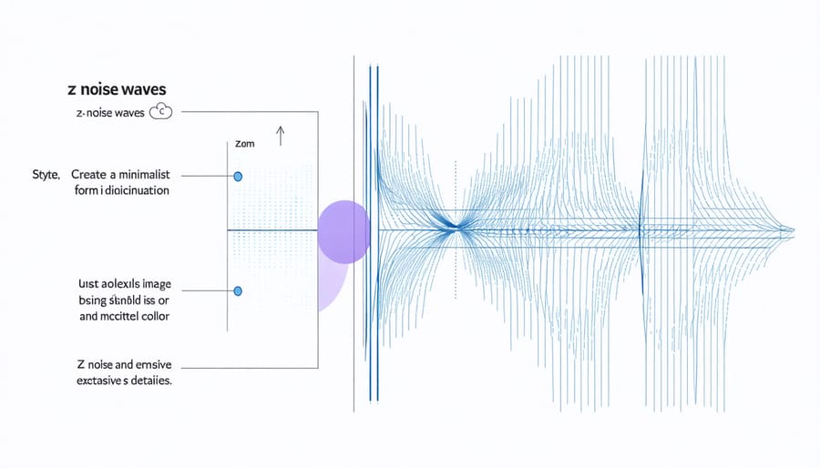 Cross-sectional diagram of a camera sensor illustrating z-noise wave formation