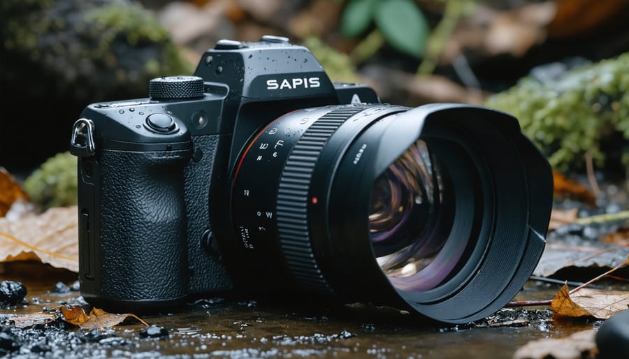 Pile of discarded plastic camera accessories and packaging waste