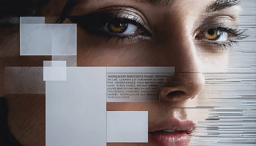 Photographer at desk surrounded by scattered photo proofs and multiple devices showing chaotic workflow