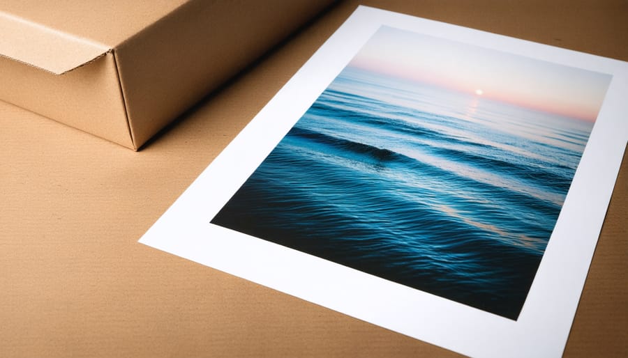 Art print packaging supplies including protective sleeves, backing boards, and shipping mailers