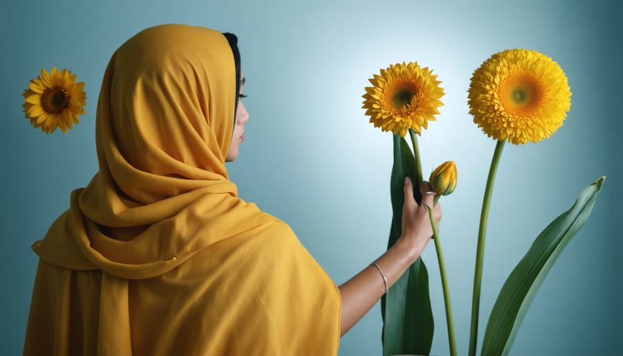 Professional photo printer with high-quality color prints showing detailed images