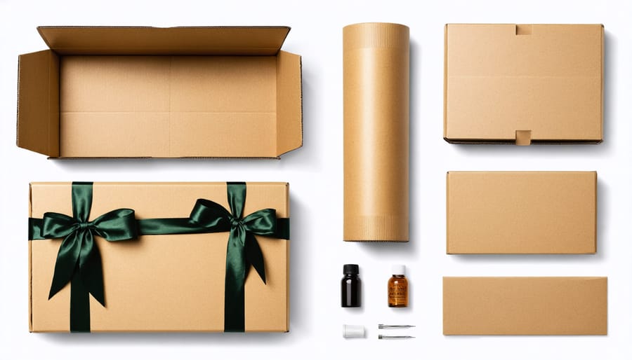 Photographer carefully packaging art print in protective materials and branded mailer