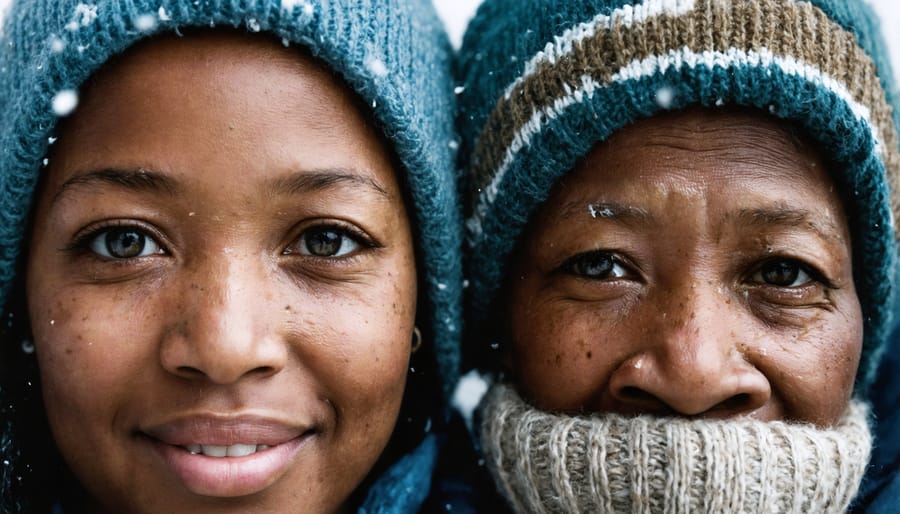 Photojournalist maintaining respectful distance while documenting in the field
