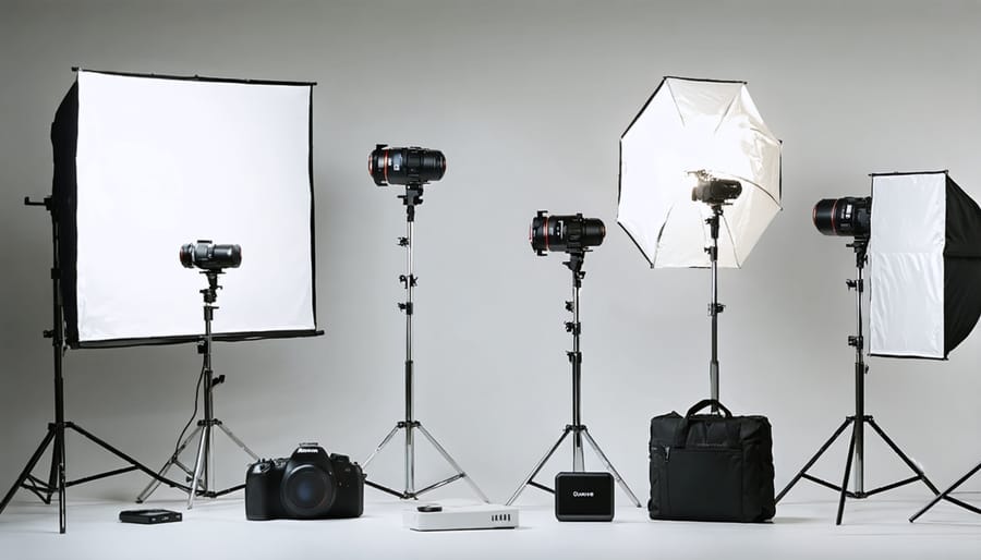 Z-Wave lighting system components including hub, dimmer switch, and smart LED bulbs