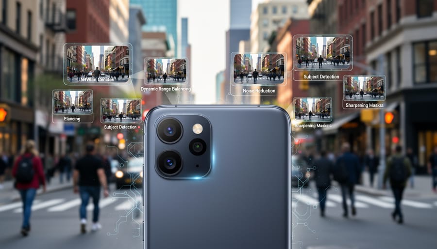 Photographer reviewing high-quality image on professional camera LCD screen