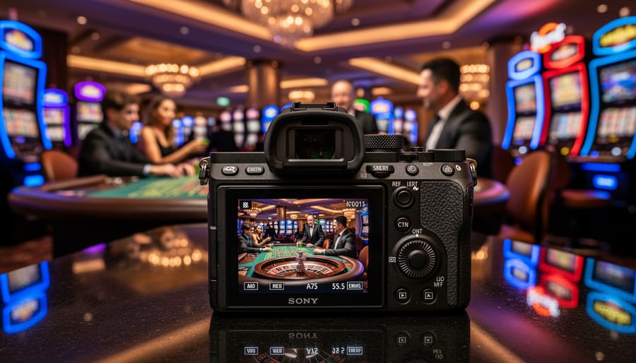 Sony A7S III professional camera with lens on dark surface