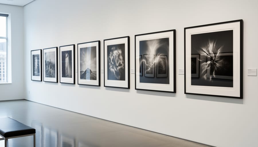 Hands holding finished platinum print showing rich tonal gradation