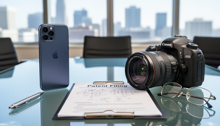 Smartphone and professional camera side by side showing convergence of imaging technologies