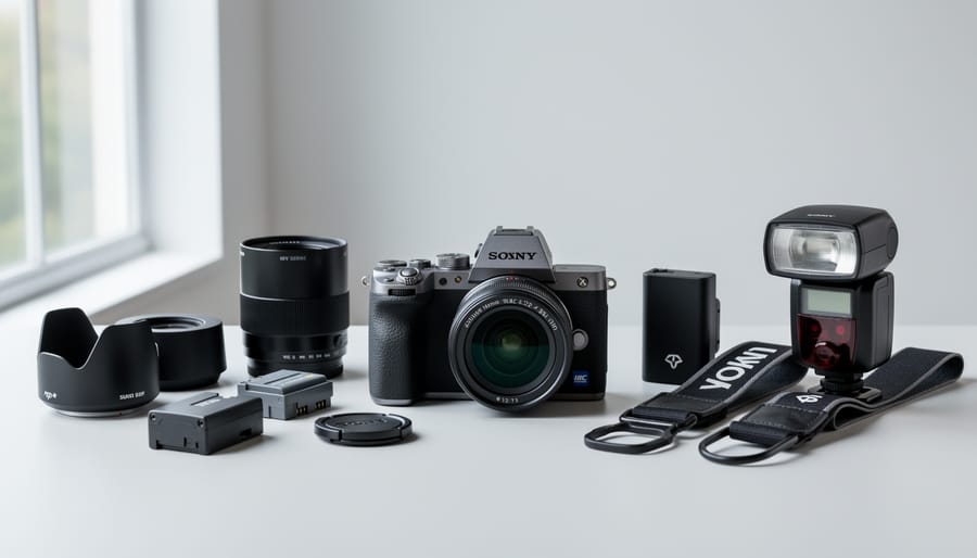 Photographer comparing original and third-party camera battery grips