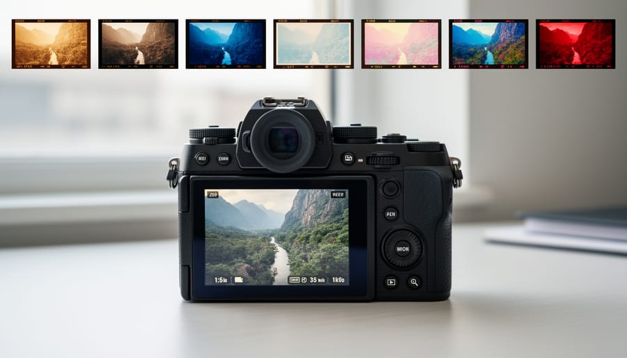 Comparison of three different Fujifilm film simulation results on printed photographs